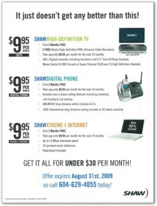 Shaw's flyer distributed to Novus customers (click to enlarge)