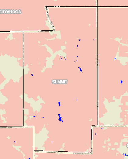 Connect Ohio's "Broadband Map" for Summit County, Ohio 