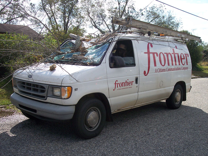 frontier communications truck