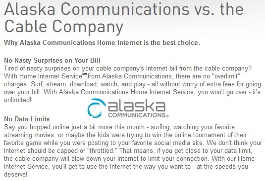 One of ACS' strong selling points is no data caps, but DSL isn'