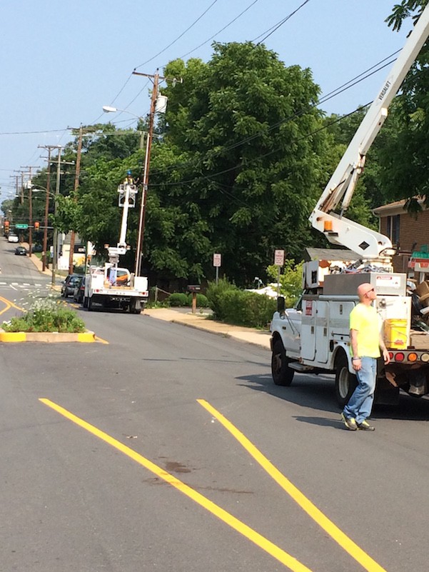 Ting workers installing fiber optics in Charlottesville, Va.