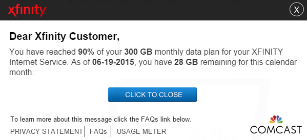 300GB was not enough for many Comcast customers.