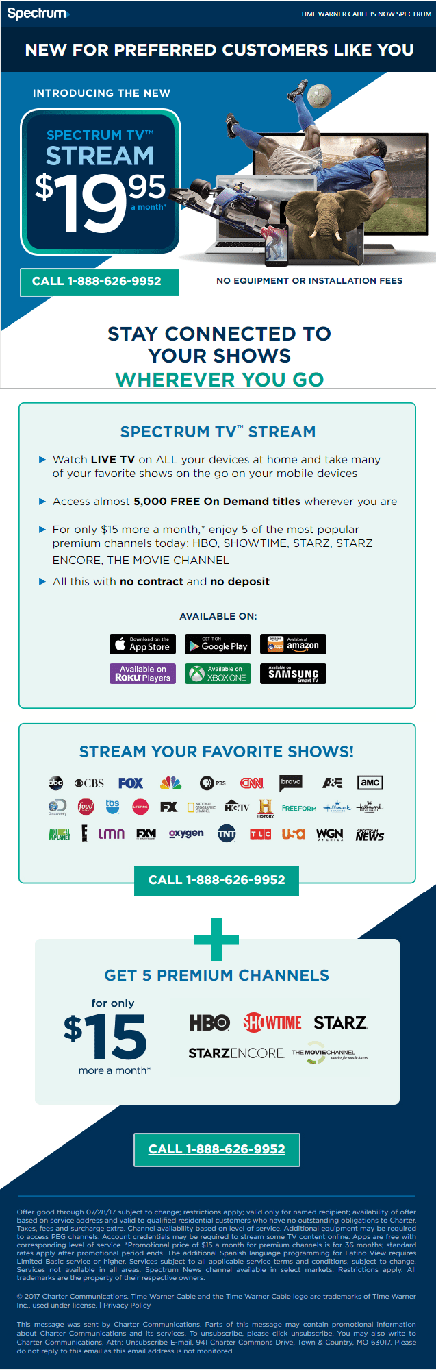 Received an email today: Introducing Spectrum TV Stream : r/cordcutters