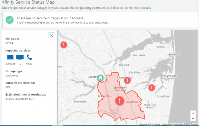 Stop The Cap Comcast S Cool New Outage Maps