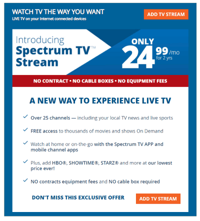 Stop the Cap! » Spectrum Starts Selling Discounted $19.99/Mo