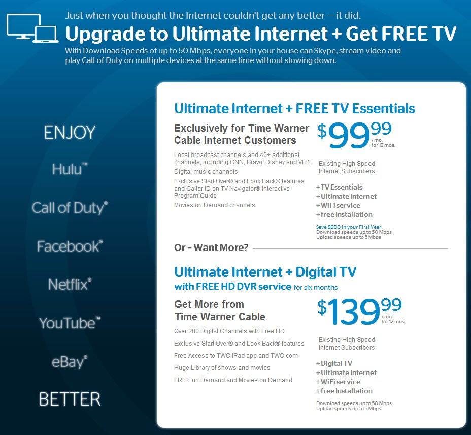 Time Warner Cable Pitching "Free TV" Service When ...