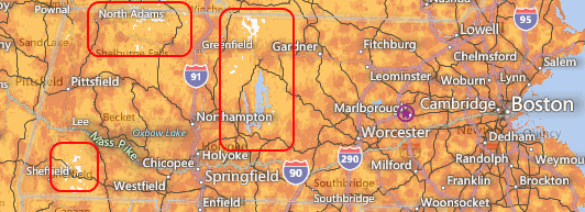 AT&T Mobility claims its competing cell service is available across virtually the entire state of Massachusetts.