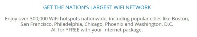 Cox Cable sells their customers on accessing over 300,000 Wi-Fi hotspots, with a prominent asterisk.