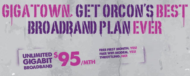 Dunedin is New Zealand's "Gigatown" and ISP Orcon sells unlimited access to gigabit speeds for $68.50US a month.