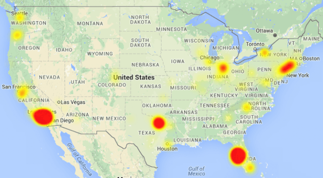 As of late Monday afternoon, Downdetector.com still shows widespread outages for Frontier customers in North Texas, western Florida and parts of California.