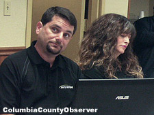 Rapid Systems CEO, Dustin Jurman and CFO/VP Denise Hamilton. (Image: Columbia County Observer)